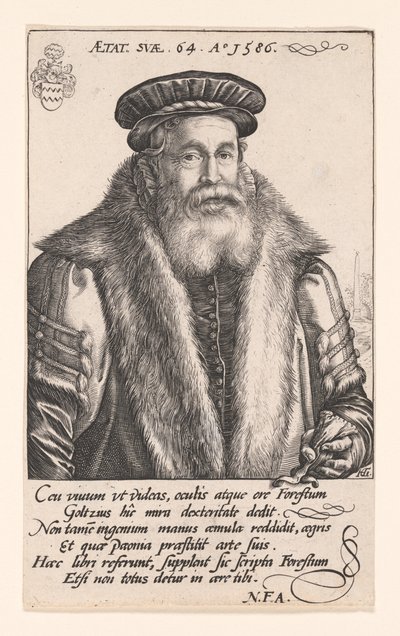 Pieter van Foreest (Petrus Forestus) tekijältä Hendrick Goltzius