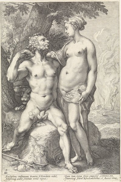 Pluto ja Proserpina Godenparen (sarjan nimi) tekijältä Hendrick Goltzius