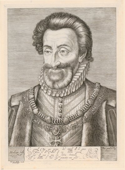 Ranskan kuninkaan Henrik IV:n muotokuva tekijältä Hendrick Goltzius
