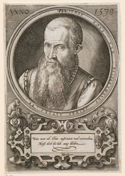 Jan Goltz II:n muotokuva [Jan Gols; Johan Gols] tekijältä Hendrick Goltzius