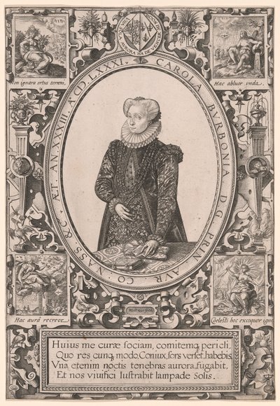 Charlotte de Bourbonin muotokuva tekijältä Hendrick Goltzius