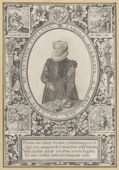 Charlotte of Bourbonin muotokuva tekijältä Hendrick Goltzius