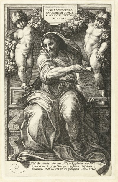 Profeetta Jesaja tekijältä Hendrick Goltzius