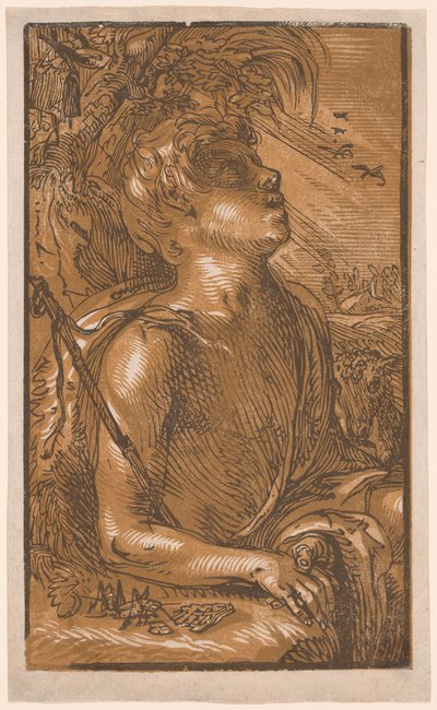 Pyhä Johannes Kastaja tekijältä Hendrick Goltzius