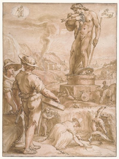 Saturnus Seitsemän planeettaa (sarjan nimi) tekijältä Hendrick Goltzius