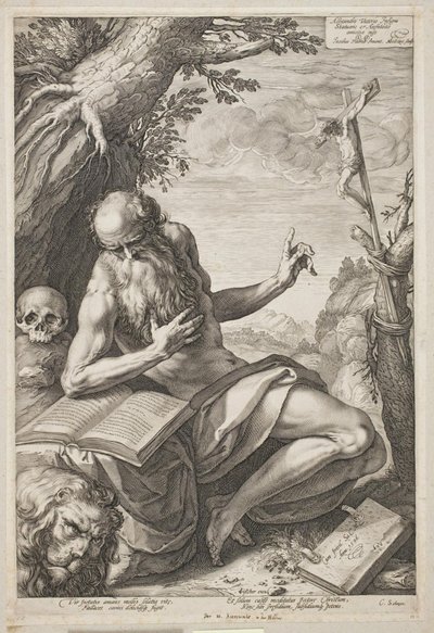 Pyhä Hieronymus tekijältä Hendrick Goltzius
