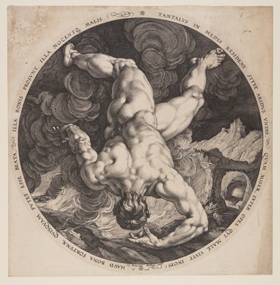 Tantalus, kirjasta Neljä häpäisijää. tekijältä Hendrick Goltzius