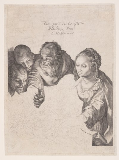 Paimenten palvonta tekijältä Hendrick Goltzius