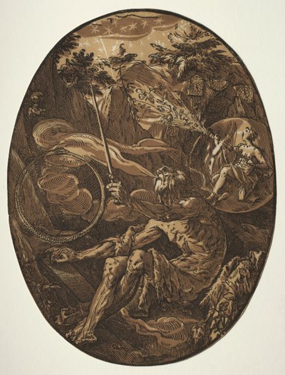 Jumaluudet: Demogorgon ikuisuuden luolassa tekijältä Hendrick Goltzius