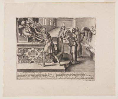 Oikeudenkäyntien kustannukset, Litis Abusus (Lain väärinkäytökset) -teoksesta. tekijältä Hendrick Goltzius