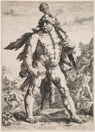Suuri Herakles tekijältä Hendrick Goltzius