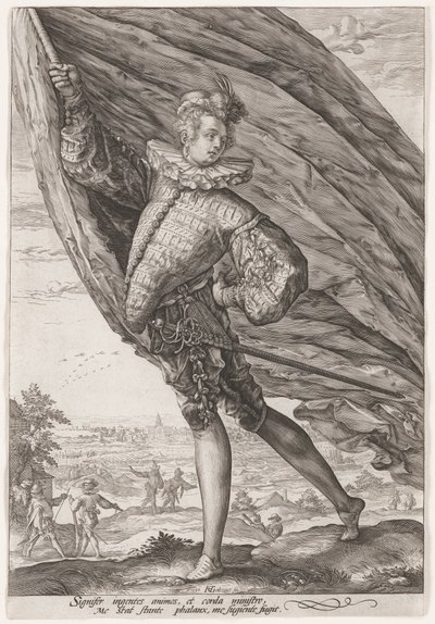 Suuri lipunkantaja tekijältä Hendrick Goltzius