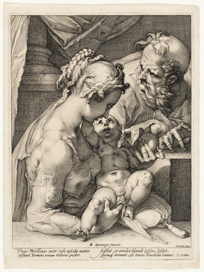 Pyhä perhe tekijältä Hendrick Goltzius