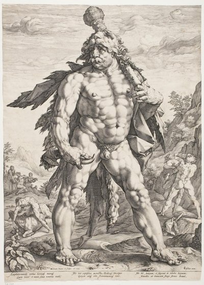Suuri Herkules tekijältä Hendrick Goltzius