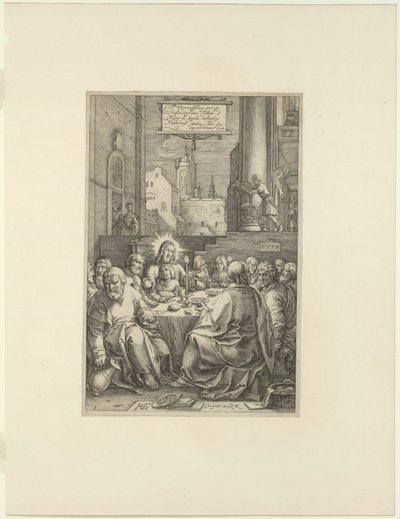 Viimeinen ehtoollinen, yksi levy Kristuksen kärsimyksestä tekijältä Hendrick Goltzius