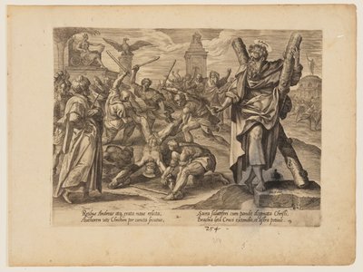 Pyhän Andreaksen marttyyrikuolema, Kristuksen ja apostolien marttyyrikuolemasta. tekijältä Hendrick Goltzius