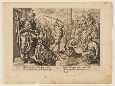 Pyhän Paavalin marttyyrikuolema, Kristuksen ja apostolien marttyyrikuolemasta. tekijältä Hendrick Goltzius