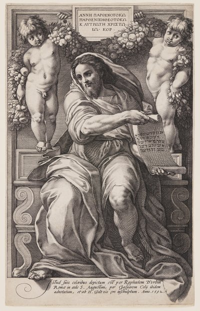 Profeetta Jesaja tekijältä Hendrick Goltzius