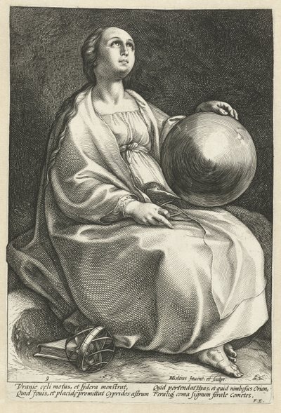 Urania The Nine Muses (sarjan nimi) tekijältä Hendrick Goltzius