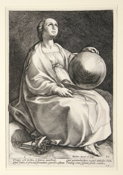Urania, sarjan ”Yhdeksän muusa” 9. kuva tekijältä Hendrick Goltzius