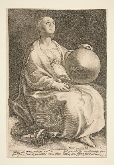 Urania, sarjan ”Yhdeksän muusa” 9. kuva tekijältä Hendrick Goltzius
