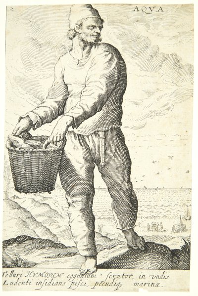 Vesi (Aqua) tekijältä Hendrick Goltzius