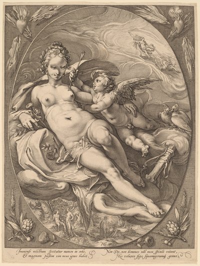 Venus ja Cupid tekijältä Hendrick Goltzius