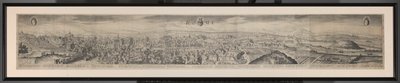 Panoraama Roomassa Roma (otsikko esineessä) tekijältä Hendrick Hondius (I)