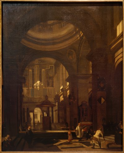 Katolisen katolisen kirkon sisätilat tekijältä Hendrick Jurianesz van Streek