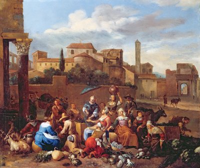 Kasvismarkkinat Italiassa tekijältä Hendrick Mommers