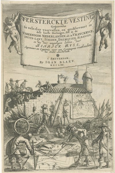 Nimisivu Henrich Ruselle, Versterckten linnoitus, 1654 tekijältä Hendrick baron van Ruse