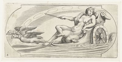 Aurora vaunuissa Nouveau Livre des Dieux et Deeßes De la Marine Bouckje of Sea Gods and Goddess (sarjan nimi) tekijältä Hendrick de Keyser (I)