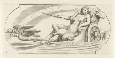 Aurora vaunuissa Nouveau Livre des Dieux et Deeßes De la Marine Bouckje of Sea Gods and Goddess (sarjan nimi) tekijältä Hendrick de Keyser (I)