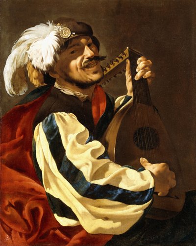 Luutun soittaja tekijältä Hendrick ter Brugghen