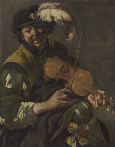 Nuori soittaa viulua tekijältä Hendrick ter Brugghen