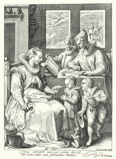 Aamu (kaiverrus) tekijältä Hendrik (after) Goltzius