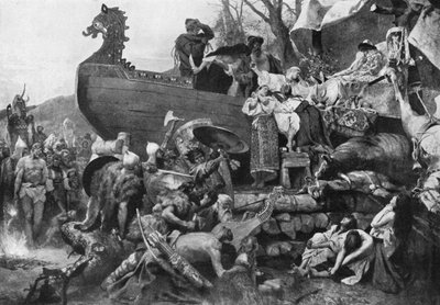 Varangian päällikön hautaaminen tekijältä Hendrik (after) Siemiradzki