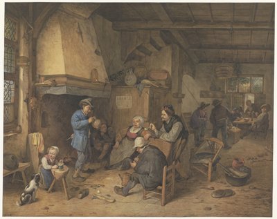 Viljelijän yritys sisätiloissa tekijältä Hendrik Abraham Klinkhamer