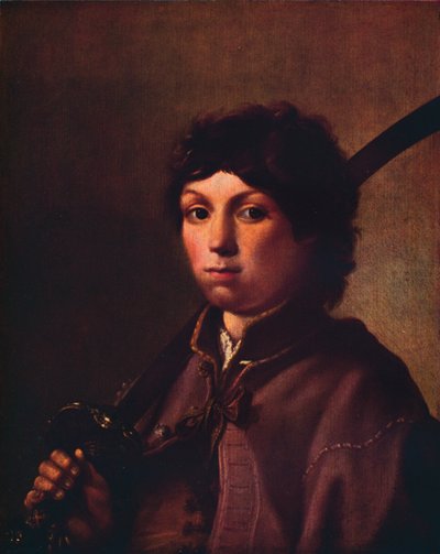 "Poika sapelilla", 1600-luku. tekijältä Hendrik Gerritsz Pot