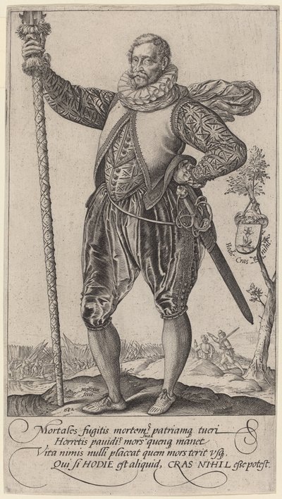 Haukimies kääntyi vasemmalle tekijältä Hendrik Goltzius