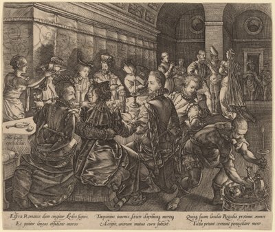 Juhlat Tarquinius Collatinuksen talossa tekijältä Hendrik Goltzius