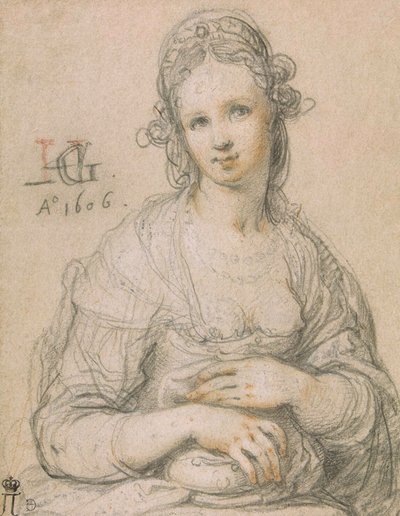 Kurtisaani, 1606 tekijältä Hendrik Goltzius
