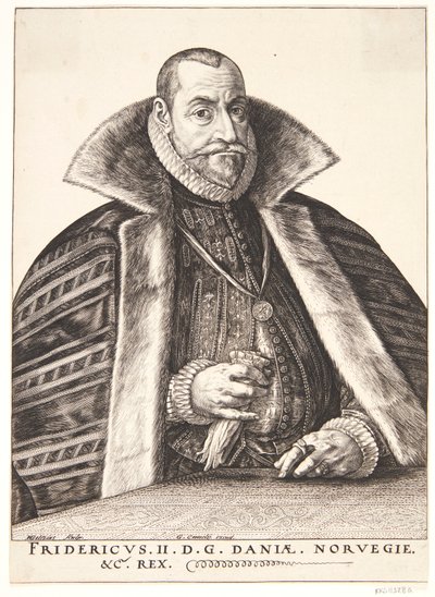 Tanska: Frederik II, Tanskan ja Norjan kuningas. tekijältä Hendrik Goltzius