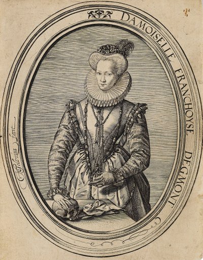 Françoise Luxemburgilainen, Gavren kreivitär, Dame de Fiennes 1495-1557, 1580. tekijältä Hendrik Goltzius