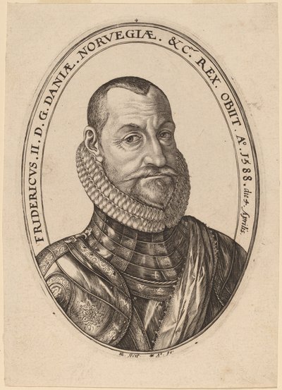 Frederick II, Tanskan ja Norjan kuningas tekijältä Hendrik Goltzius