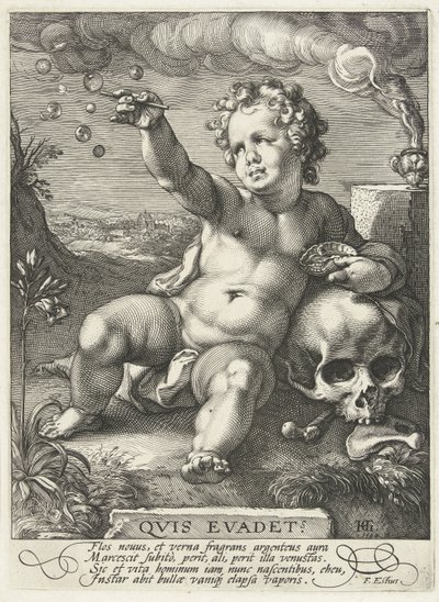 Homo Bulla, 1594 tekijältä Hendrik Goltzius