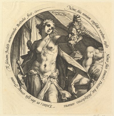 Judith Holofernesin pään kanssa, n. 1585. tekijältä Hendrik Goltzius