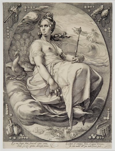 Juno (Neljästä jumaluudesta) tekijältä Hendrik Goltzius