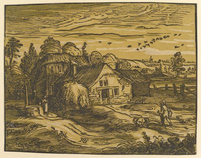 Maisema mökillä, n. 1597-98. tekijältä Hendrik Goltzius