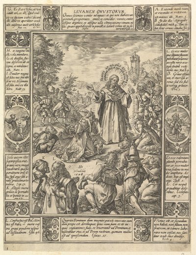 Levamen Onostrorum, kirjasta Allegorias of the Christian Faith, kirjasta Christian and Profane All..., 1604. tekijältä Hendrik Goltzius